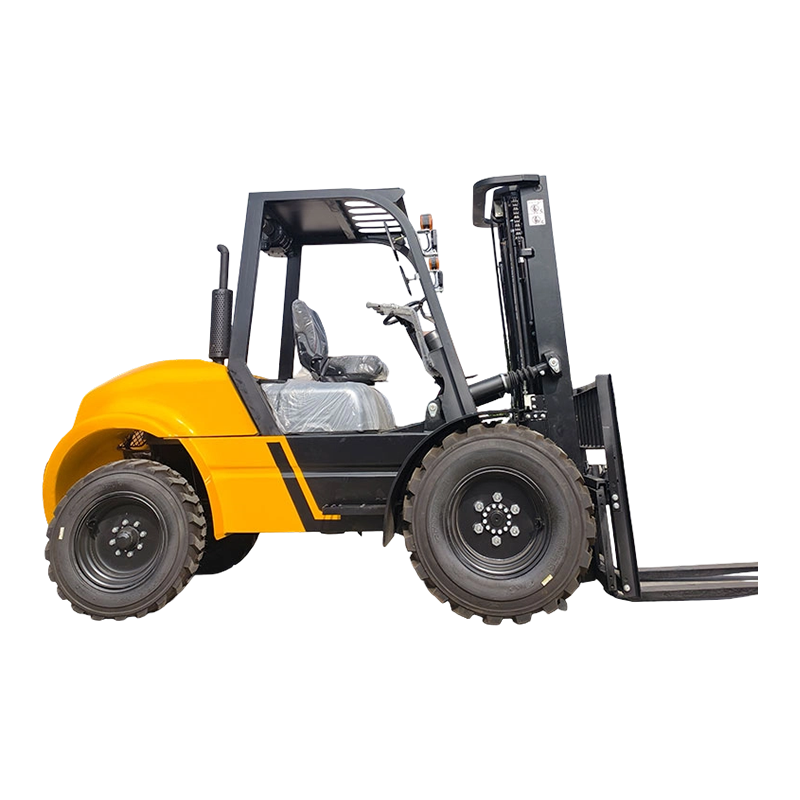 Empilhadeira off-road todo terreno empilhadeira diesel de 3,5 toneladas com mastro triplo de 4,8 m